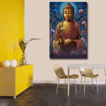 Bronze Buddha Canvas Wall Art