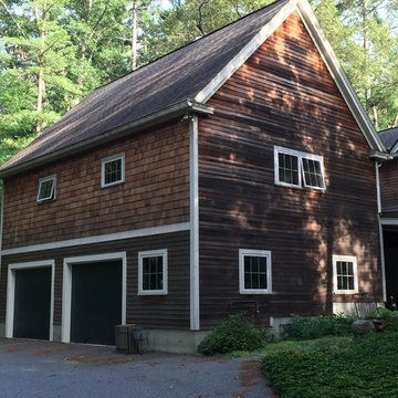 Linked New England Barn Addition to a house, Carlisle MA