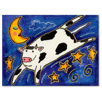 Wyanne 'The Cow That Jumped Over The Moon' Canvas Art, 32"x24"
