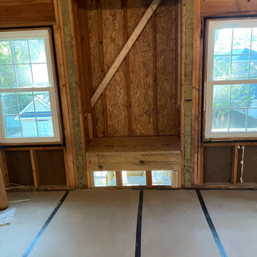 New closet framed in and ready for insulation and sheetrock