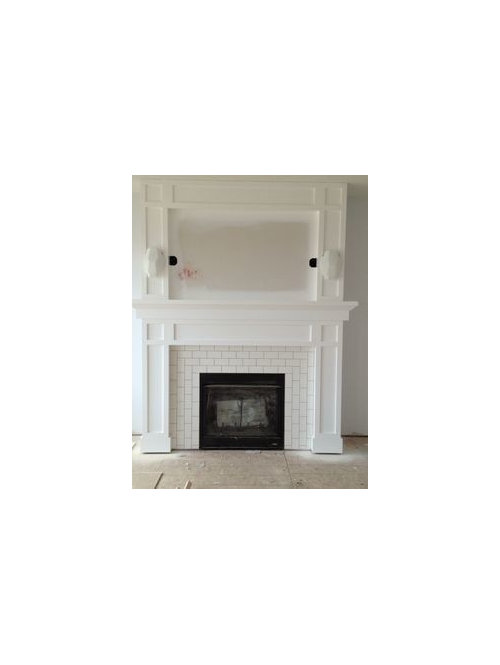 Help with tiling a tall fireplace surround