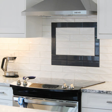 Transitional Blue and White Kitchen
