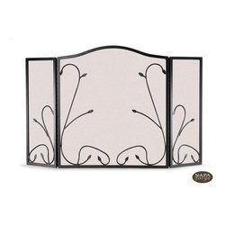 Leaf & Vine Screen in Black - Fireplace Accessories