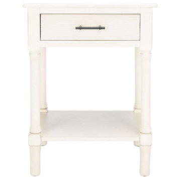 Safavieh Ryder 1 Drawer Accent Table, Distressed/White