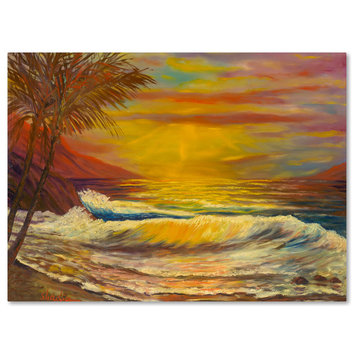 'A Tropical Lagoon' Canvas Art, 32x24