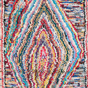 Moroccan - Boucherouitte Rugs#22435