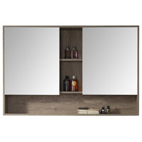 Fine Fixtures Surface Mount Bathroom Medicine Cabinet, Grey.