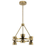 Kichler - Kichler Baland 6-LT LED 1-Tier Chandelier 52417BNBLED - Brushed Natural Brass - This 6-LT LED 1-Tier Chandelier from Kichler has a finish of Brushed Natural Brass and fits in well with any Modern style decor.