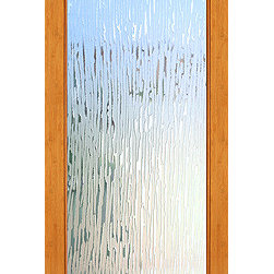 BM-37 Interior Bamboo Contemporary Full Lite Glacier Glass Single Door - Interior Doors
