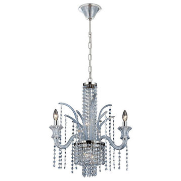 Traditional 3-Light Chandelier Ice Blue Glass - 25.25 inches - Chandeliers