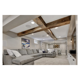 Broomfield Modern Farmhouse Basement - Farmhouse - Basement - Denver ...