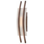 Nuvo Lighting - Nuvo Lighting 62/122 Trax - One Module - Wall Sconce - Twin ribs of brushed nickel or hazel bronze support a gently curved pane of frosted glass, creating an elegant, eye-catching new sconce designed to complement any d�cor.  Dimable: Yes  Bulb CLI: K  Lumens: 2    Shade Included: GlassTrax One Module Wall Sconce Hazel Bronze  Frosted Glass *UL Approved: YES *Energy Star Qualified: n/a  *ADA Certified: YES  *Number of Lights: Lamp: 1-*Wattage:4.8w LED - KolourOne Motivation Module bulb(s) *Bulb Included:No *Bulb Type:LED - KolourOne Motivation Module *Finish Type:Hazel Bronze