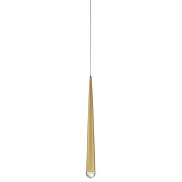 Cascade LED Pendant in Aged Brass