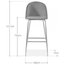 Millennial Brass Velvet Upholstered Dining Bar Stool, Royal Blue, 65 cm