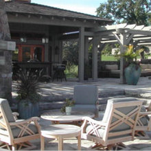 outdoor lounge area