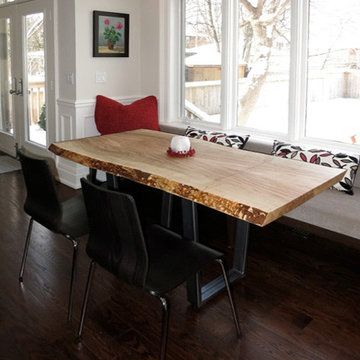 Maple Live Edge Slavaged Dining Table
