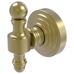 Allied Brass - Retro Wave Robe Hook, Satin Brass - The traditional motif from this elegant collection has timeless appeal. Robe Hook is constructed of the finest solid brass materials to provide a sturdy hook for your robes and towels. Hook is finished with our designer lifetime finishes to provide unparalleled performance