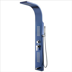 Cadiz Shower Panel with Rainfall & Body Massage Jet - Shower Panels And Columns