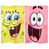 6 ft. Tall Double Sided Sponge Bob Canvas Room Divider