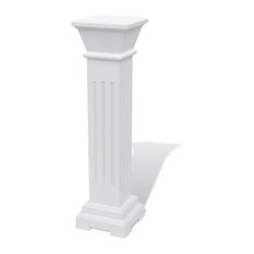VidaXL Classic Square MDF Pillar Plant Stand
