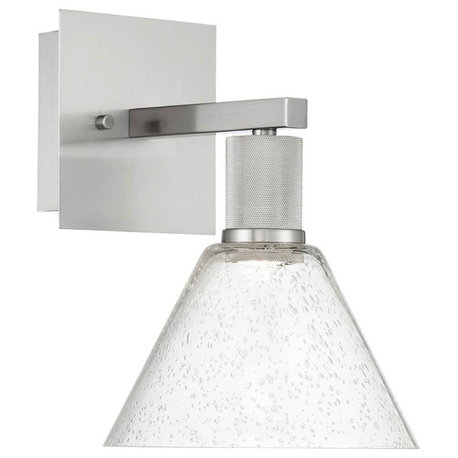 Access Port Nine 1-Light Martini LED Wall Sconce Brushed Steel