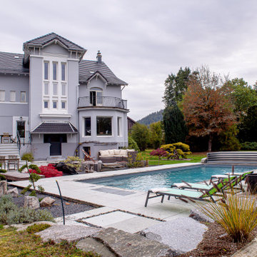 Amenagements extérieurs d'une maison bourgeoise
