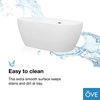 OVE Decors Ayago 59" Acrylic Double Slipper Flatbottom Bathtub in White