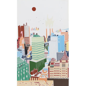 Mori Shizume "New York Skyline 2" Silkscreen