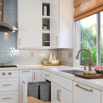 Glamour White Shaker Carlsbad Kitchen Remodel