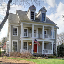 Light Green House With White Trim