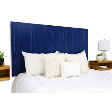 Handcrafted Headboard, Hanger Style, Navy Blue, King
