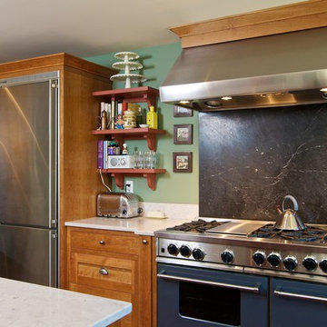 A colorful 48" BlueStar Range That is Perfect for Entertaining and Hosting