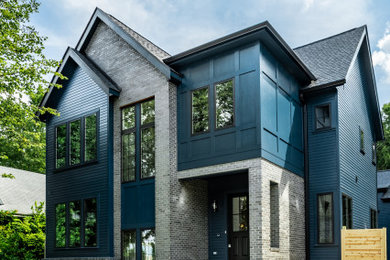 Contemporary exterior home idea in Indianapolis