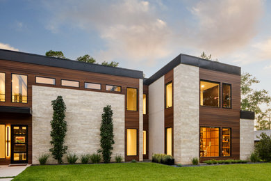 Example of a trendy exterior home design in Austin