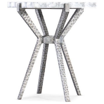 Hooker Furniture 628-50032-00 Melange 17"W Metal Accent Table - Silver