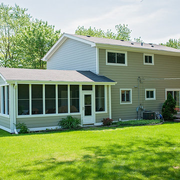 Monterey Taupe James Hardie siding - 6'' exp. Cedarmill Finish.