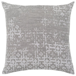 Shell: 60% Viscose Velvet Metallic Lavender Silver FOIL Cushion Sofa Couch Accent Throw Pillow PRINCESS PILLOWS 16 X 16 INCHES 40% Cotton; Filling: 100% Polyester SW-503 