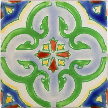 4"x4" Andalusia Tile, Total of 180, Green Mediterranean Pool Tiles