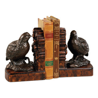 Quail Bookends - Rustic - Bookends - by Lodgeandcabins