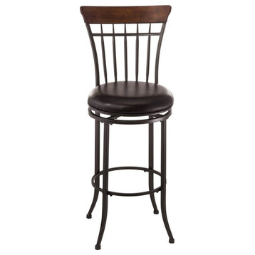 Hillsdale Cameron 46" Metal Contemporary Bar Stool in Gray Finish