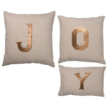 Dashiell JOY Pillows, 3-Piece Set,  Linen and Feather