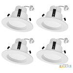 Quest Lighting - LED 4" Low Voltage MR16 Replacement Downlight, 12V, Daylight 5000k, 4-Pack - The Quest LED 12V Low Voltage MR-16 Bi-Pin retrofit downlight surpasses most other