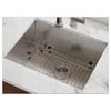 American Imagination 15"W Laundry Sink, Brushed Nickel
