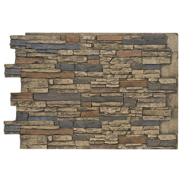Faux Stone Wall Panel - ALPINE, Apache, 36in X 48in Wall Panel
