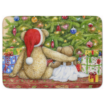Caroline's Treasures Christmas Teddy Bears With Tree Floor Mat