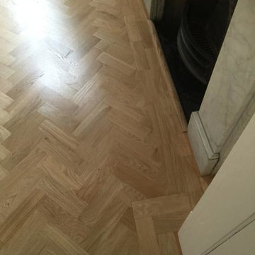 Herringbone Wood Flooring to Living Areas