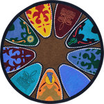 Joy Carpet - Joy Carpet Cowboy Carpets Bet Your Boots Area Rug Multi - 7'7" Round - Unique in color and design, this eye-catching area rug is certain to provide an element of personality and style in select, living spaces.