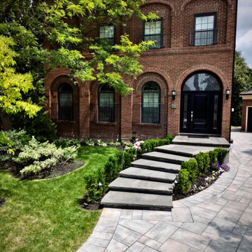 Wheelchair-Friendly Granite Steps with Curved Design