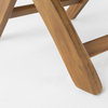 GDF Studio Vicaro Outdoor Natural Acacia Wood Foldable Dining Chairs, Set of 4