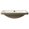 ALFI brand ABC603 White 24" Rectangular Undermount Ceramic Sink